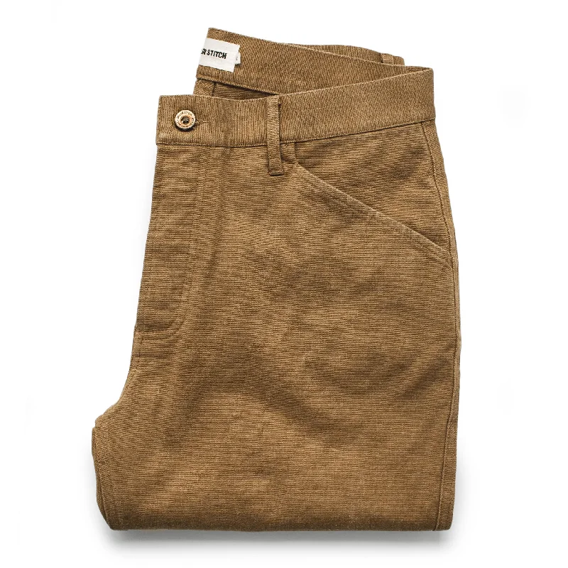 Sporty Minimalist The Camp Pant in British Khaki Boss Duck