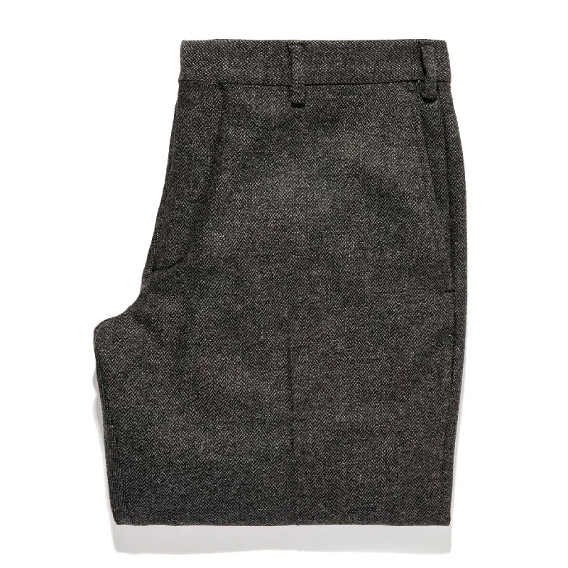 Classic Edge The Telegraph Trouser in Charcoal Herringbone